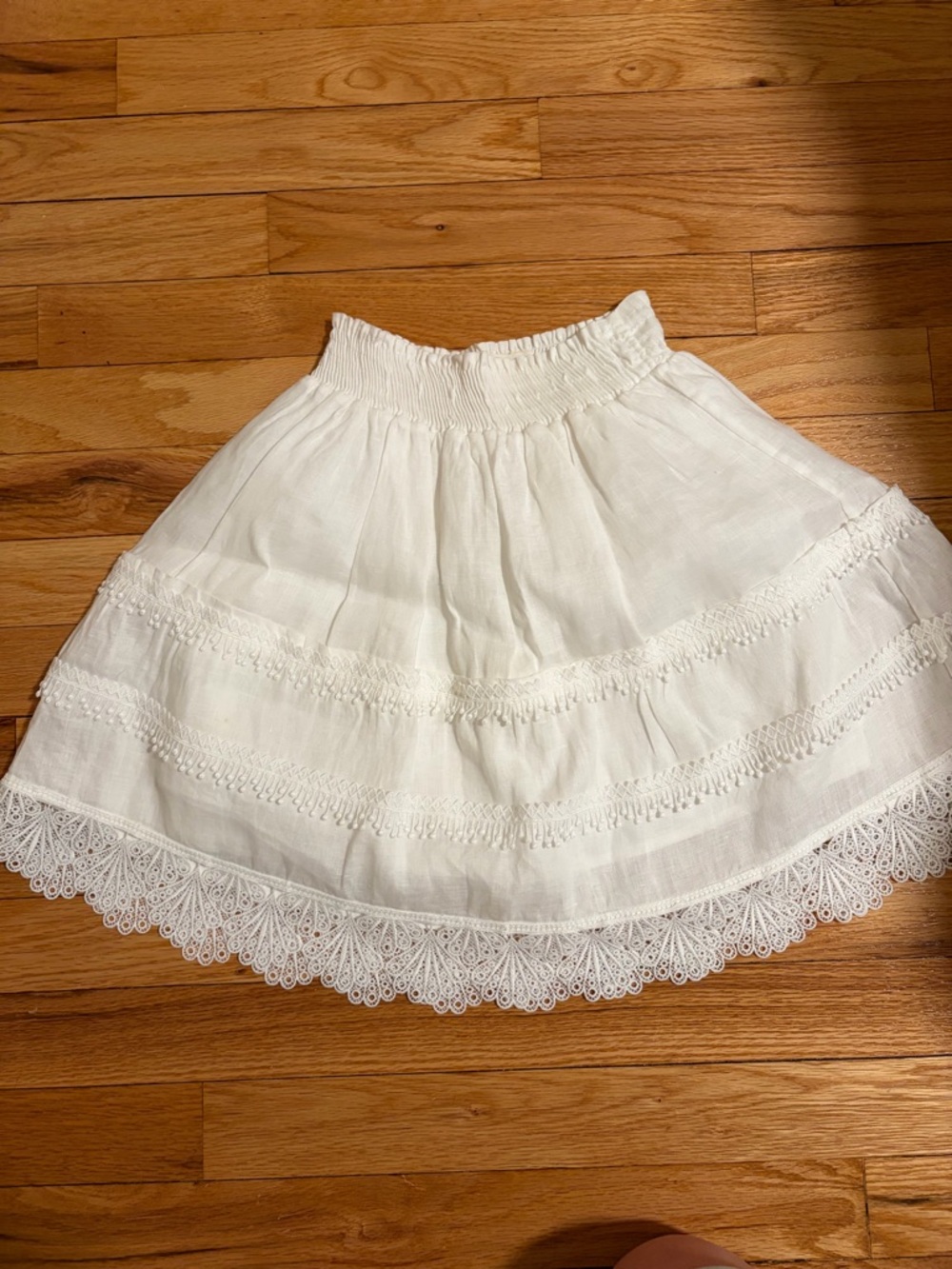 WAIMARI Chloe Smocked Linen Mini Skirt Size Small NWOT - Picture 5 of 7